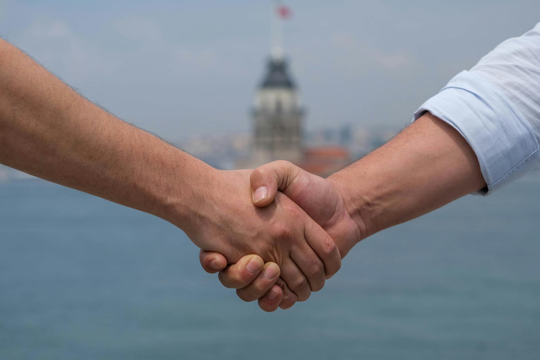 photograph of a hand shake
