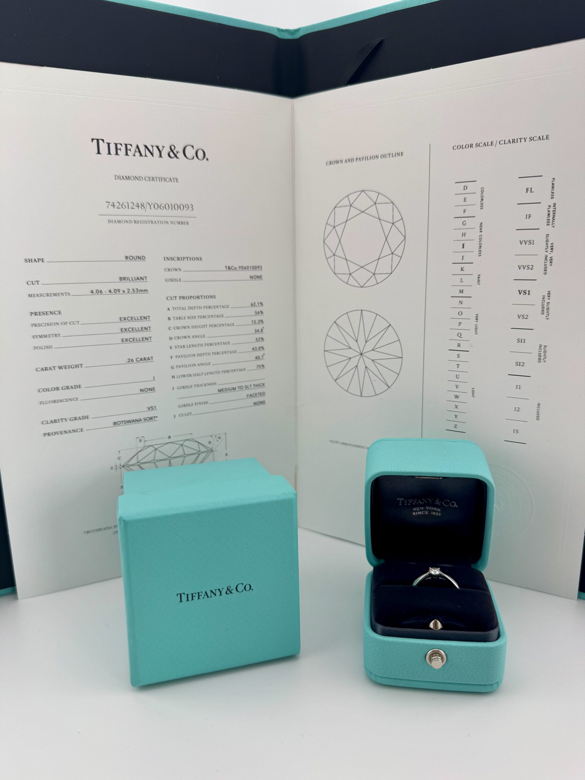 Tiffany & Co Harmony Ring - Platin 950 - Gr. 51,5 - 0,26ct – Bild 8