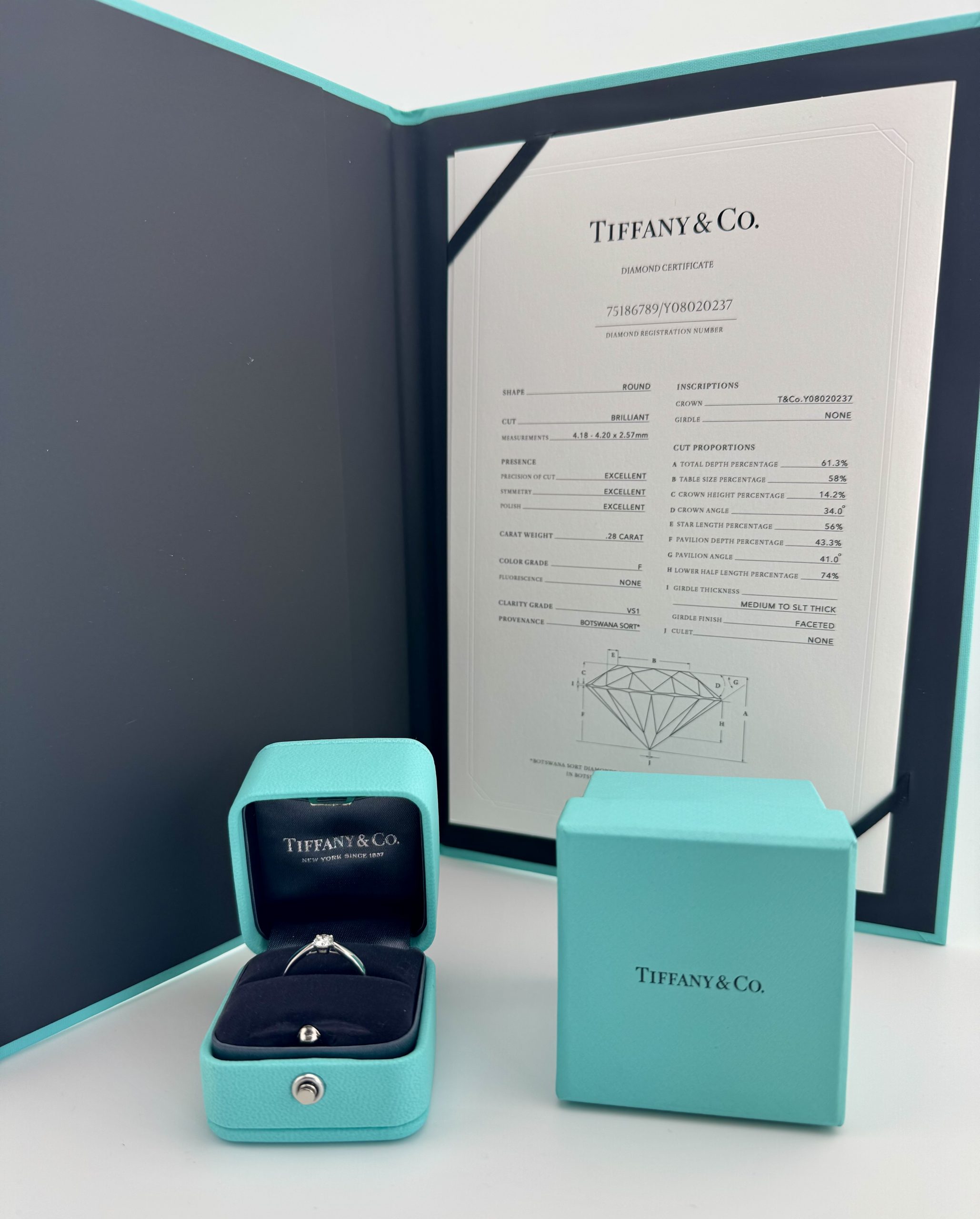 Tiffany & Co Harmony Ring - Platin 950 - Gr. 51,5 - 0,28ct – Bild 7